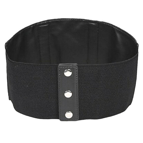 ASOS Black Floral Lace Satin Ribbon Button Closure Corset Wide Waist Belt 33" - Picture 2 of 16